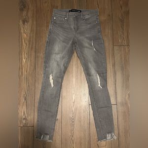 Gray, express jeans, size 0 ankle leggings